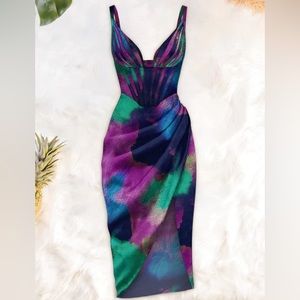 Averie Bustier Midi Dress